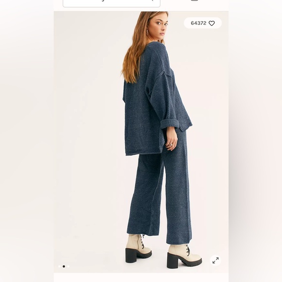 Free People Hailee Sweater Set - Blue XS - Picture 2 of 8